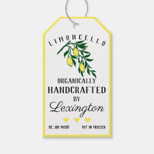 Etiqueta Para Presente Limões de Limoncello em um Tag do cair da