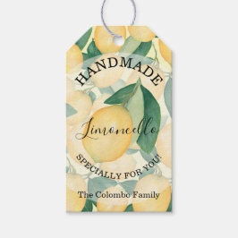 Etiqueta Para Presente Limões Elegantes e Folhagens FEITOS À MÃO para Voc
