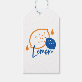 Etiqueta Para Presente Limon Line Art minimalista - Fruta moderna de citr