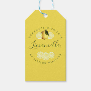 Etiqueta Para Presente Limoncello Amarelo Caseiro Personalizado