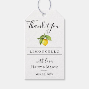 Etiqueta Para Presente Limoncello Favor Obrigado Tag do Presente