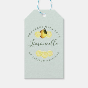 Etiqueta Para Presente Limoncello Menta Verde Caseiro Personalizado