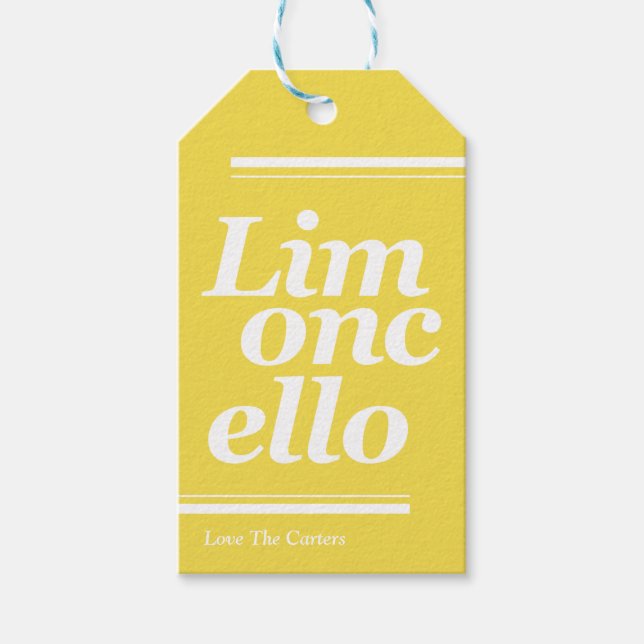 Etiqueta Para Presente Limoncello Obrigado Tags do presente de casamento (Frente)