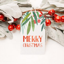 Etiqueta Para Presente Linda Mão - Letra Watercolor Berry & Branch