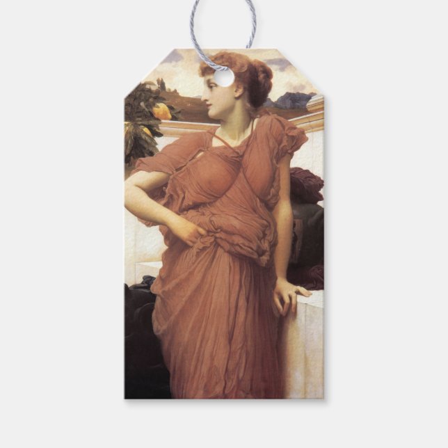 Etiqueta Para Presente Linda mulher na fonte (Frente)