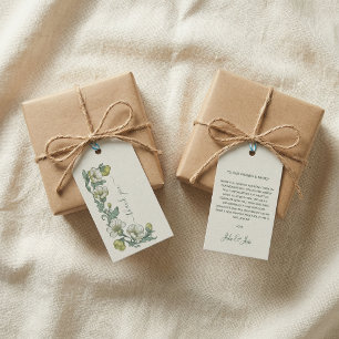 Etiqueta Para Presente Lindo cartão de agradecimento Art Nouveau creme pa