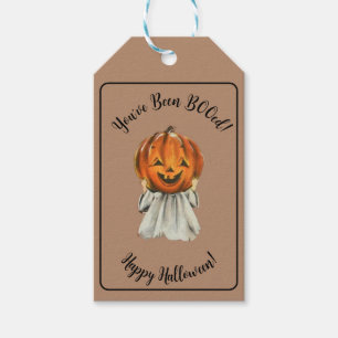 Etiqueta Para Presente Lindo Você Foi BOOado Abóbora de Halloween Fantasm