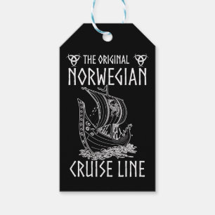 Etiqueta Para Presente Linha de Cruzeiro Norueguesa Original - Voz Nostál