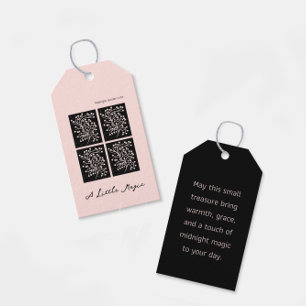 Etiqueta Para Presente Linha Jardim à Meia-Noite Rosa Soft
