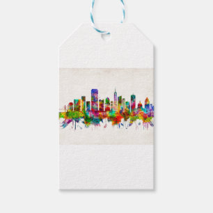 Etiqueta Para Presente Linha Skyline da Califórnia em São Francisco