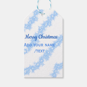Etiqueta Para Presente Linhas brilhantes de natal alegre azul adiciona no