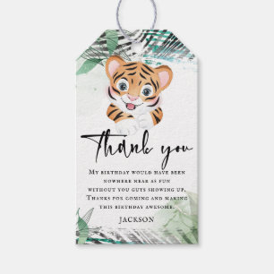 Etiqueta Para Presente Lion Jungle Birday Obrigado