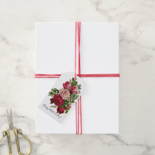 Etiqueta Para Presente Lírio clássico dos rosas do Victorian do romance