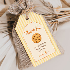 Etiqueta Para Presente Listras Amarelas Pequeno Bolo De Rosto Baby Shower