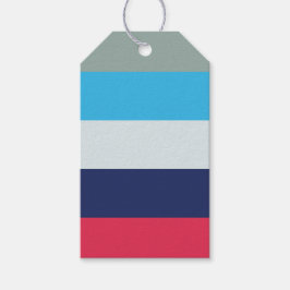 Etiqueta Para Presente Listras Azuis e Burgundy
