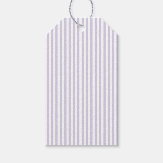 Etiqueta Para Presente Listras Simples - Lavanda Empoeirada (Frente)