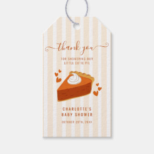 Etiqueta Para Presente Little Cutie Pie Listras Baby Shower Obrigado