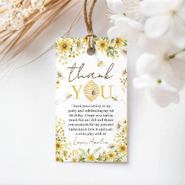 Etiqueta Para Presente Little Honey Bee Floral Favor Tags