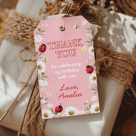 Etiqueta Para Presente Little Love Bug Daisy Birthday Party Thank You