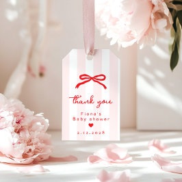 Etiqueta Para Presente Little Sweetheart Red Bow Valentines Thank you