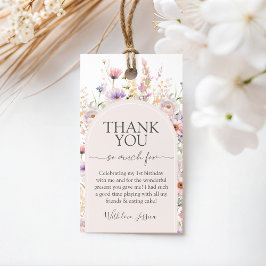 Etiqueta Para Presente Little Wildflower Birthday Favor Tags
