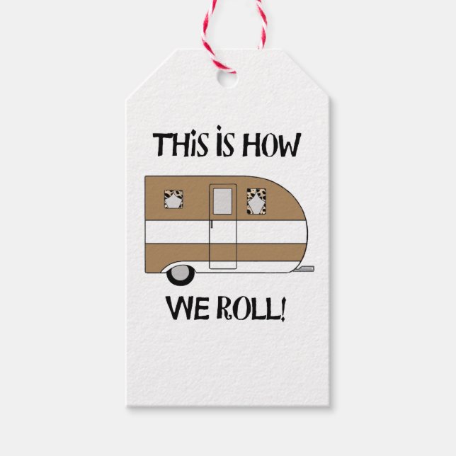 Etiqueta Para Presente "Live, Laugh, Camp and Fish" (Frente)