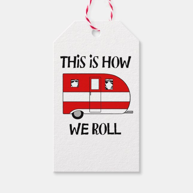 Etiqueta Para Presente "Live, Laugh, Love and Camp" (Frente)