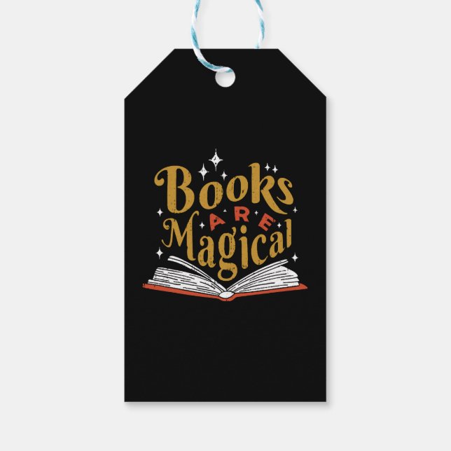 Etiqueta Para Presente Livros Antigos São Mágicos (Verso)