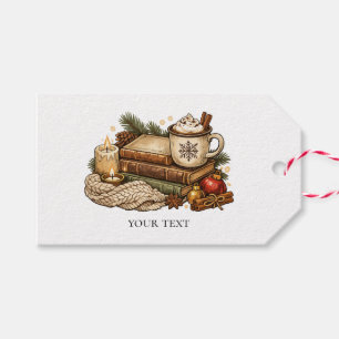 Etiqueta Para Presente Livros de Natal Cottagecore Aconchegantes Cacau Qu