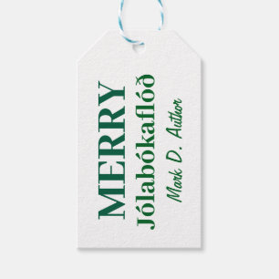 Etiqueta Para Presente Livros & Noites Aconchegantes: Merry Jolabokaflod