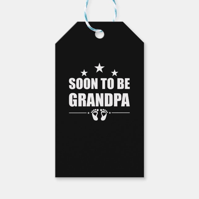 Etiqueta Para Presente Logo Para Avô Futuro Anúncio de Gravidez (Frente)