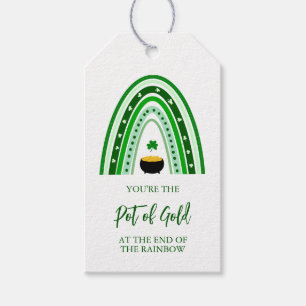 Etiqueta Para Presente Logotipo Boho Arco-íris do Dia de São Patrício