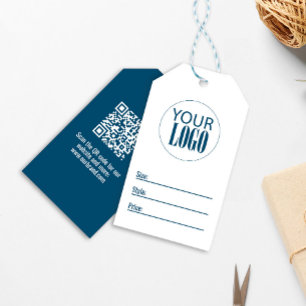 Etiqueta Para Presente Logotipo comercial Marca de preço do código QR mod