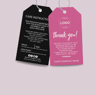 Etiqueta Para Presente Logotipo da empresa Hang Tag Precauções