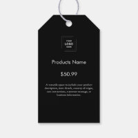 Logotipo de Negócios Personalizado Preto Moderno P