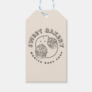 Etiqueta Para Presente Logotipo de Padaria Doce Vintage