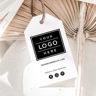 Etiqueta Para Presente Logotipo Empresarial Personalizado Mídia Social Ma