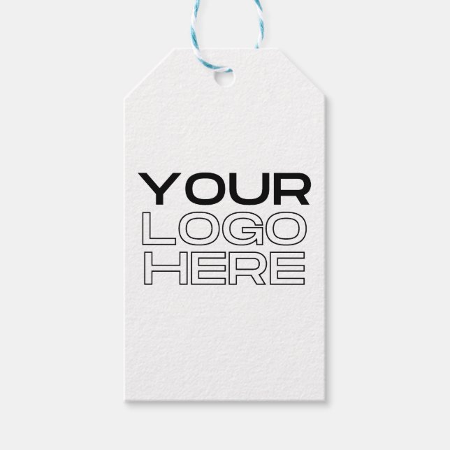 Etiqueta Para Presente Logotipo Personalizado de Grande Empresa XL (Frente)
