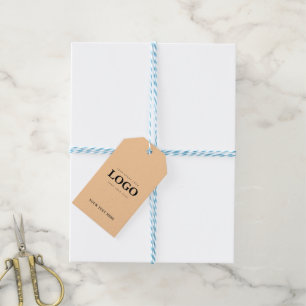 Etiqueta Para Presente Logotipo Personalizado Minimalista Simples & Promo