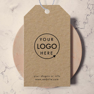 Etiqueta Para Presente Logotipo Rústico Kraft Negócios Minimalistas Mod