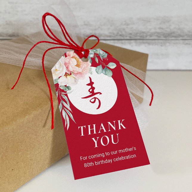 Etiqueta Para Presente "Longevidade" Chinesa - Etiqueta de presente de An (Criador carregado)