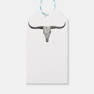 Etiqueta Para Presente Longhorn Skull
