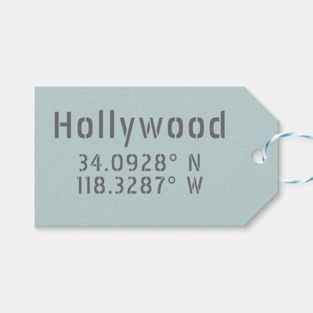 Etiqueta Para Presente Longitude do Hollywood Latitude (Frente (horizontal))