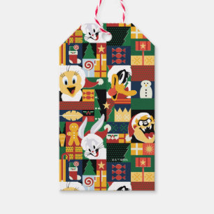 Etiqueta Para Presente LOONEY TUNES™ Holiday Block Patterno