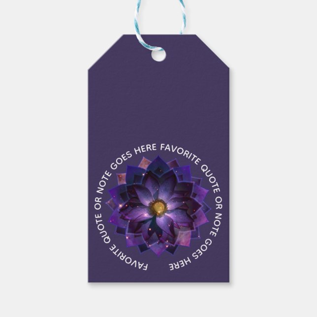 Etiqueta Para Presente Lotus Flower Mandala | Nova Idade (Frente)