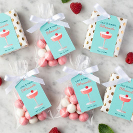 Etiqueta Para Presente Love and Thanks Custom Gift Tag with Cocktail