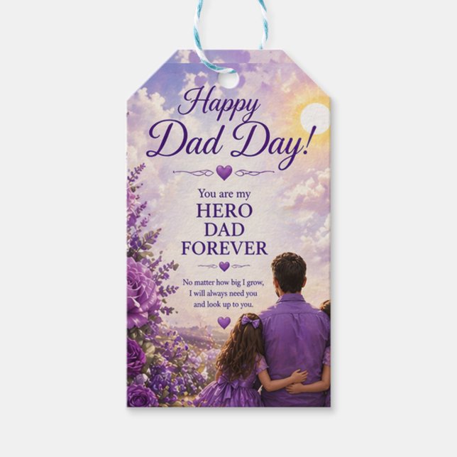 ETIQUETA PARA PRESENTE LOVE FOR DAD FROM DAUGHTERS (Frente)