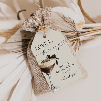 Etiqueta Para Presente Love is Brewing Espresso Martini Bridal Shower