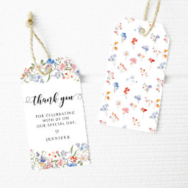 Etiqueta Para Presente Lovely Colorful Floral Bridal Shower Thank You