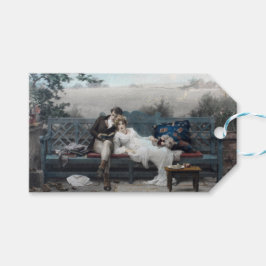 Etiqueta Para Presente Lua de mel (marido e mulher num banco)